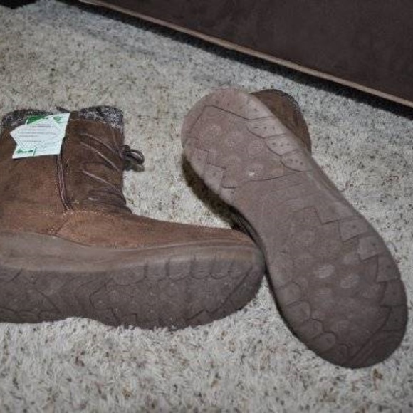 Womens Winter Boots Brown Itasca Water Resistant 10 Suede Zip Up Round Toe - Picture 4 of 4